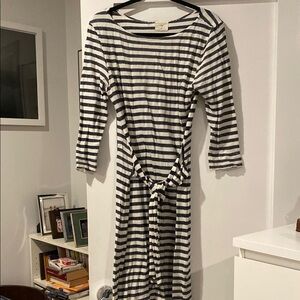 t la Striped Black and White Dress